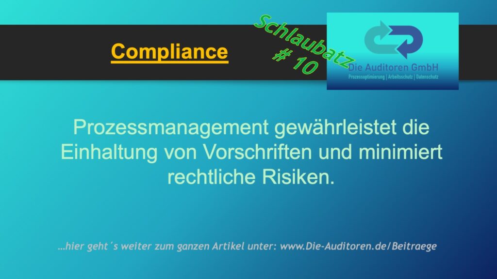 Schlaubatz # 10 1 Compliance