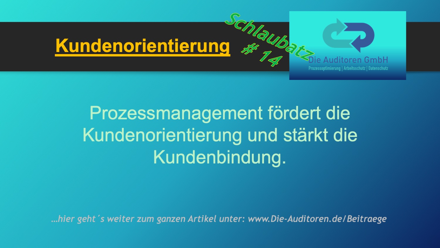 Schlaubatz # 14 1 Kundenorientierung