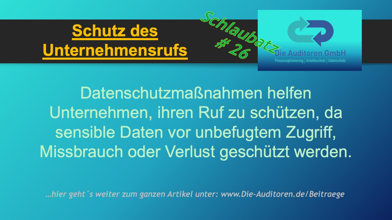 Schutz des Unternehmensrufs