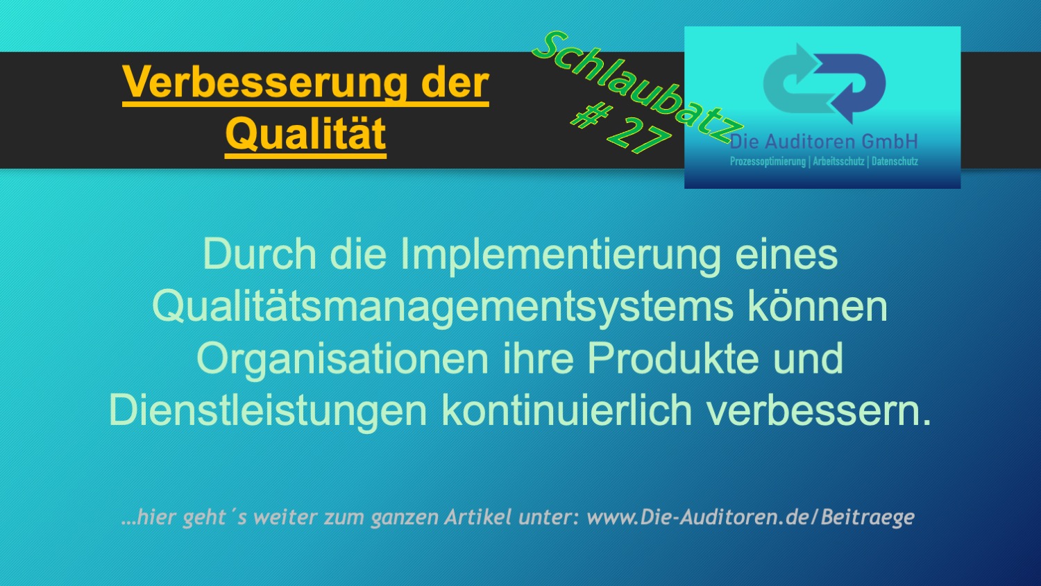 Verbesserung der Produkt- und Servicequalität