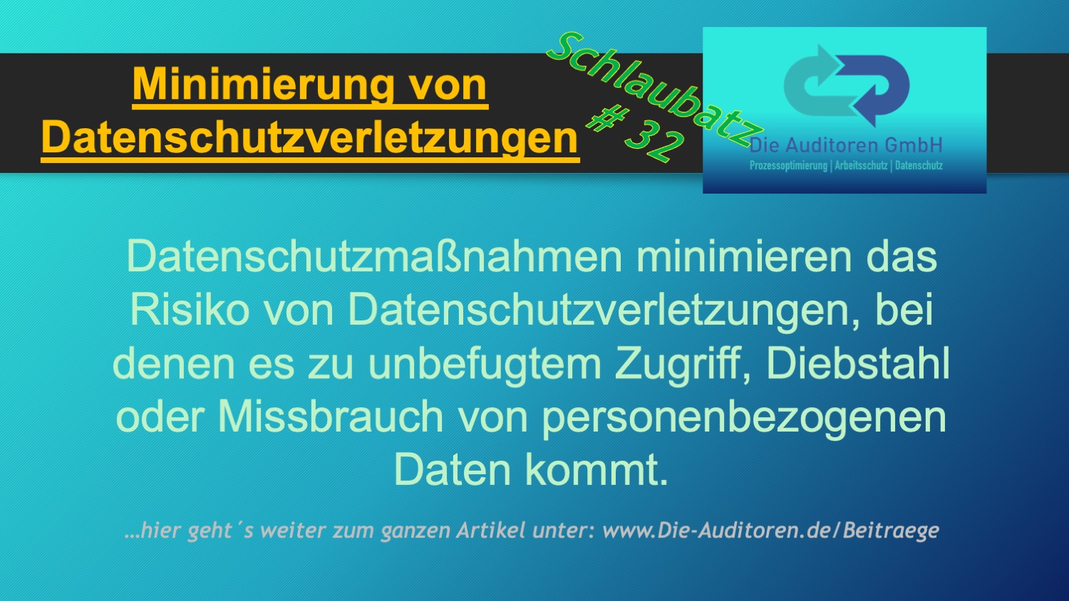 Ratgeber 1 Minimierung von Datenschutzverletzungen