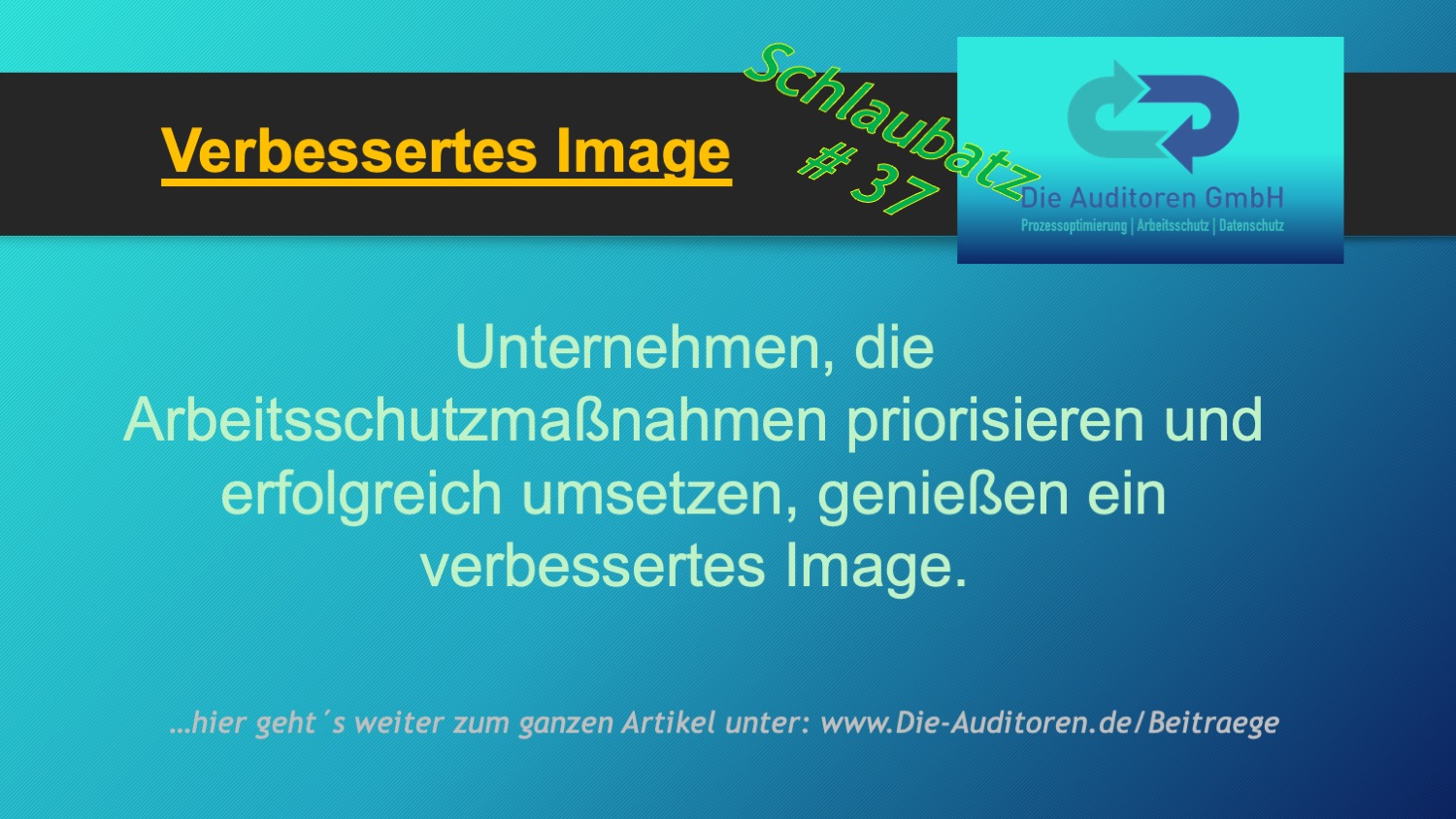Verbessertes Image des Unternehmens