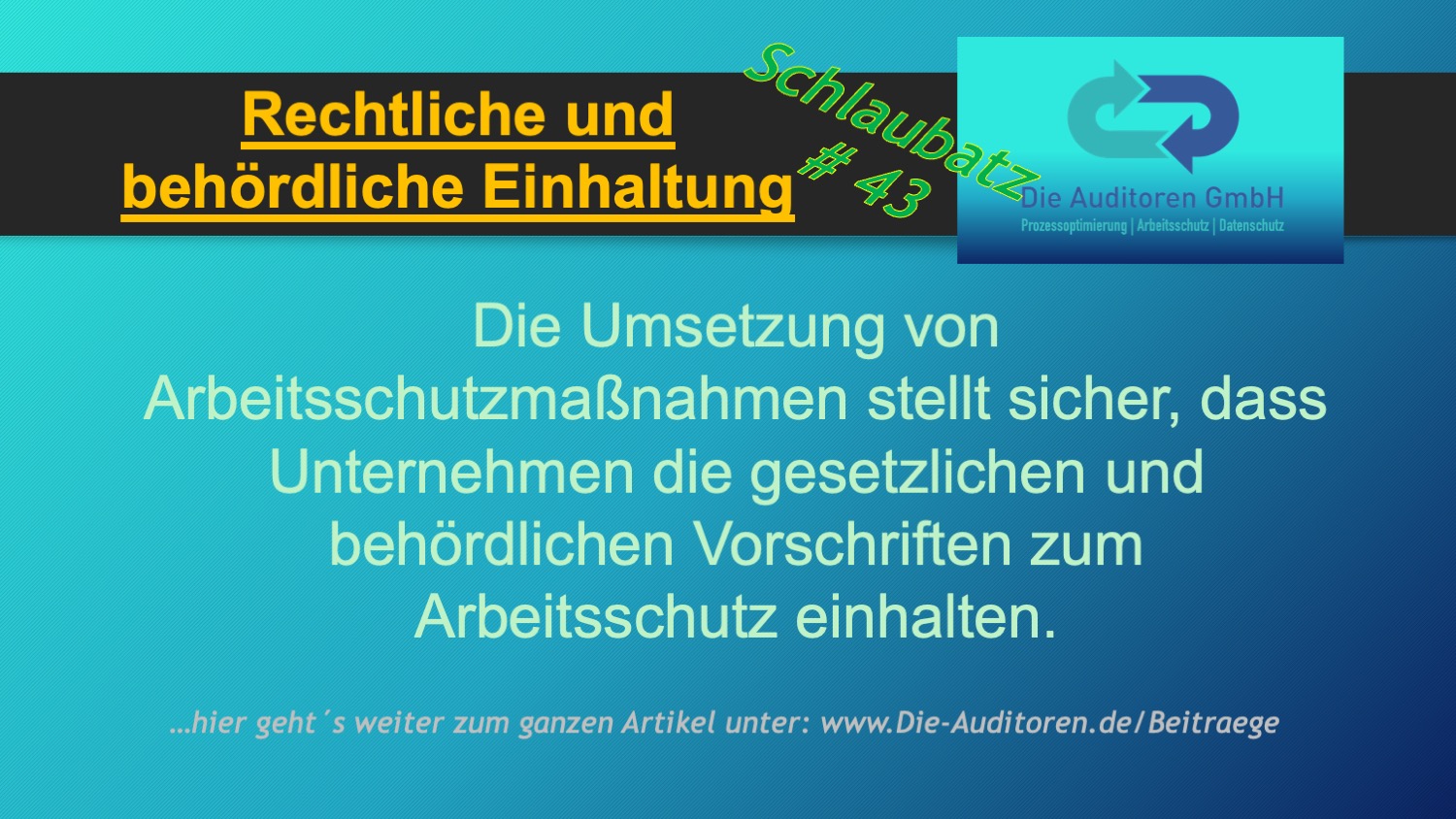 Rechtliche und behördliche Einhaltung