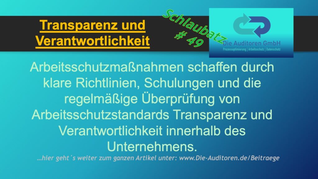 Schlaubatz # 49 2 Transparenz und Verantwortlichkeit