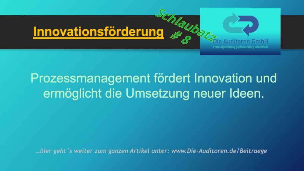Schlaubatz # 8 3 Innovationsförderung
